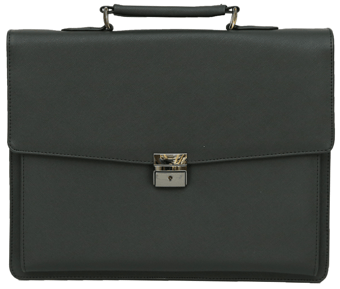 picture of Felda Saffiano Print Double Gusseted Briefcase - [TI-BR9391]