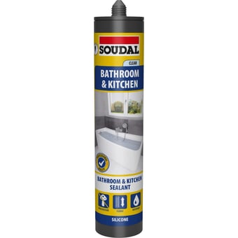 picture of Soudal Bathroom & Kitchen Silicone Sealant - Clear - 290ml - [DK-DKSD159280]