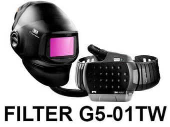 picture of 3M™ Speedglas™ Welding Helmet G5-01 with 3M™ Adflo™ High-Altitude Powered Air Respirator and welding filter G5-01TW - [3M-617820] - (LP)
