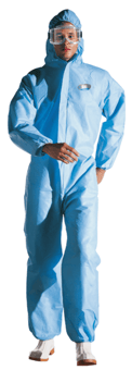 picture of Chemstat Tri-Laminated Coverall With Hood Type 5/6 Light Blue - RI-MC3412N0 - (DISC-R)