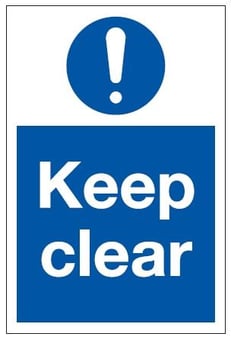Picture of Keep Clear Sign - 200 x 300Hmm - Self Adhesive Vinyl - [AS-MA15-SAV]
