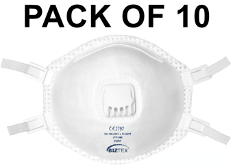 picture of Portwest P301 Moulded Valved FFP3 Respirator - Pack of 10 - [PW-P301WHR]