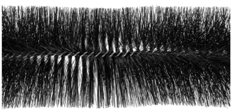 Picture of Porcupipe Black Gutterbrush - 2m x 100mm - Single Roll - [BRW-99.4041]