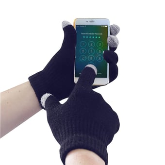 picture of Portwest GL16 Knit Touchscreen Navy Blue Gloves - Pair - PW-GL16NAR