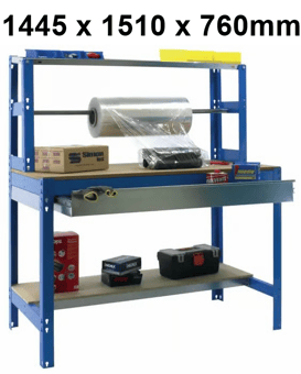 picture of Slingsby Packing Workstation with Roll Holder and Drawer - Width 1510mm - [SLB-401251] - (LP)