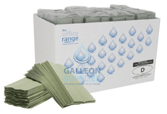 picture of Galleon 1 Ply - Green - C-Fold - Paper Hand Towels - 1920 Towels - [GU-OR-D]