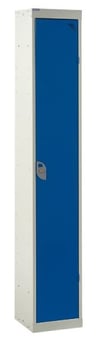 picture of QMP Standard Locker - 1 Compartment - Dark Blue Doors - 1800H x 300W x 450D mm - [QM-LS1830451BXX]