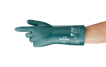 picture of Ansell AlphaTec 58-001 ESD Green Chemical Nitrile Gloves - Pair - AN-58-001