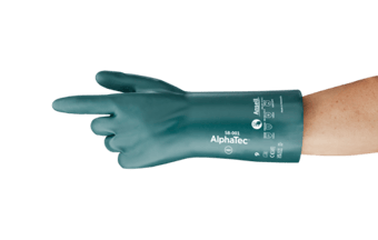 Picture of Ansell AlphaTec 58-001 ESD Green Chemical Nitrile Gloves - Pair - AN-58-001