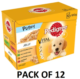 picture of Pedigree Pouch Puppy in Jelly Wet Dog Food 12 x 100g - [CMW-PPOU6]