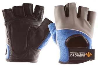 picture of Impacto 400-00 Half Finger Gel Work Glove - Pair - IM-400-00
