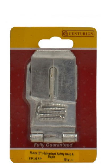 Picture of BZP Safety Hasp & Staple - 75mm (3") - Single - [CI-SP107P]