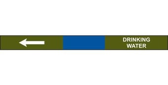 picture of Spectrum Pre-printed Pipeline Banding – Drinking Water (400mm x 25m) - SCXO-CI-13539 - (DISC-X)