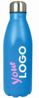 picture of Branded With Your Logo - Refresh Single Wall Stainless Steel Bottle - Blue Colour - [IH-PC-C5606-BLUE] - (HP)