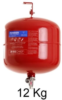 picture of AUTOMATIC 12 Kg Powder Extinguisher - ABC Fires Rated - Fitted Pressure Gauge - [HS-APS12]