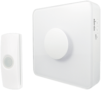 picture of Vision Portable Door Chime with Bell Push - White - [UM-66378] - (DISC-W)