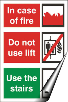 Picture of In Case of Fire Sign - 150 X 200Hmm - Self Adhesive Vinyl - [AS-FI70A-SAV]