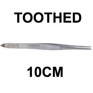 picture of Single Use - Iris Dissecting Forceps - 10cm - Toothed - Pack of 20 - Sterile - [ML-D8665]