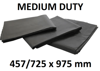 picture of Polyco Medium Duty Sacks In a Pack Black - 90 Litres - [BM-EW/BAG]