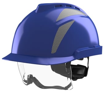 Picture of MSA V-Gard 930 Hard Hat Cap Vented Fas-Trac III Foam Blue - [MS-GVC5A-00000G0-000]