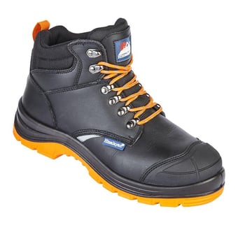 Picture of Himalayan Black Leather Upper Reflecto Safety Boot - BR-5400