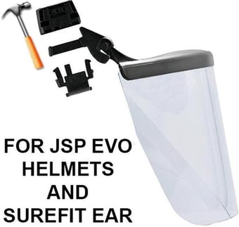 Picture of JSP Accessories - Visor Carrier C/W 20cm Polycarb Visor Complete For Evo Range - [JS-ANW060-230-008]