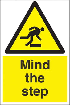 picture of Mind the Step Sign - 200 x 300Hmm - Rigid Plastic - [AS-WA41-RP]