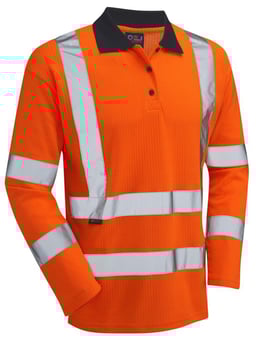 Picture of Swimbridge - Orange Hi-Vis Comfort Sleeved Polo Shirt - LE-P05-O