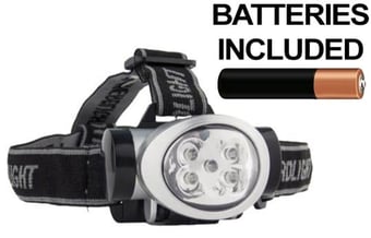 picture of LED Helmet Light - Three Lighting Mode Options - With 3x AAA Batteries - [PW-PA50SIR]