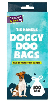 picture of Tie Handle Doggy Doo Poop Bags 100 Pack - [OTL-322187]