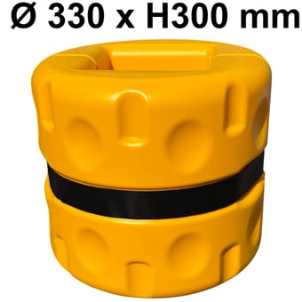 picture of Way4Now - Yellow Column Protector - With Black Strip and Foam Inserted - dia 330 x H300mm - [SHU-CP-01] - (DISC-W)