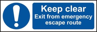 picture of Spectrum Keep clear Exit from emergency escape route – RPVC 600 x 200mm - SCXO-CI-11311
