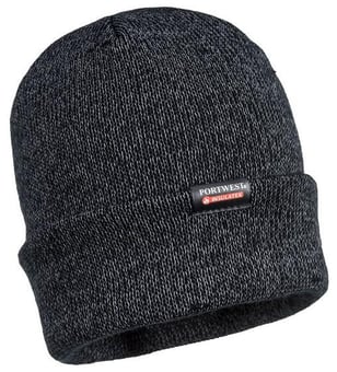 Picture of Portwest - B026 - Reflective Knit Cap, Insulatex Lined - Black - [PW-B026BKR]