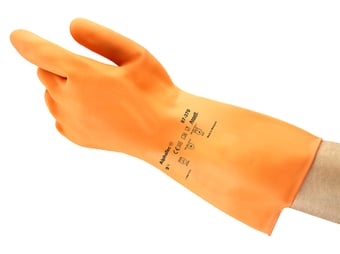 Picture of Ansell AlphaTec 87-370 Orange Gloves Category lll - Pair - AN-87-370 - (DISC-R)