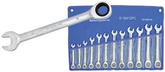 picture of 12 Piece Fixed Head Ratchet Spanner Set - [SI-868746]