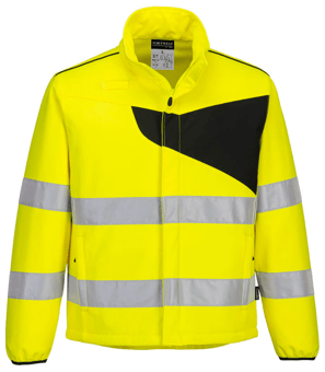Picture of Portwest PW2 Hi-Vis Softshell 2L Yellow/Black - PW-PW275YBR