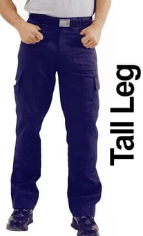 picture of Navy Action Mens Workwear Trousers - TALL LEG - [AP-AA74-NAVY-TL] - (DISC-R)