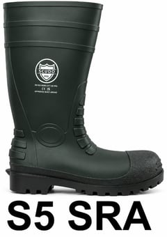 picture of Scudo S5 SRA Waterproof Safety Wellington Boots - Oil Resistant & Antistatic - [OS-WEL/S5]