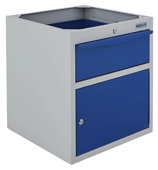picture of BiGDUG HD Workbench Cabinet - Drawer & Cupboard - 600mm Deep Workbench - [BDU-HDWBC26B]