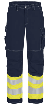 Picture of Tranemo Tera TX Flame Retardant Hi-Vis Trousers - Yellow/Navy - Regular Leg - TO-582181-94R