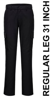 picture of Portwest - Stretch Slim Combat Dark Navy Blue Trouser - Regular Leg 31 Inch - PW-S231DNR