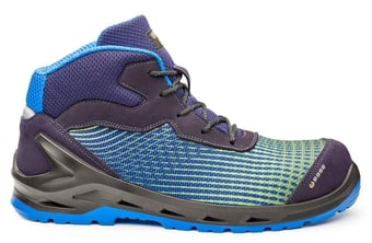 picture of S1P - SRC ESD - I-Cyber Fluo Top Base Safety Footwear - Fresh’n Flex Midsole - SlimCap - Navy/Fluo - PW-B1213NFL