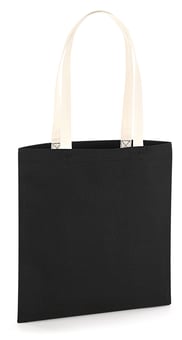picture of Westford Mill Organic Bag for Life Contrast Handles - Black/Natural - [BT-W801C-BNAT]