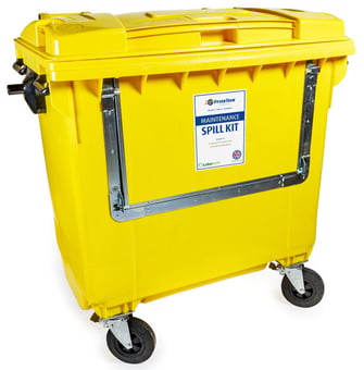 picture of FyterTech 600L Maintenance Spill Kit - 4 Wheeled Bin Drop Front - [DA-17-1755]