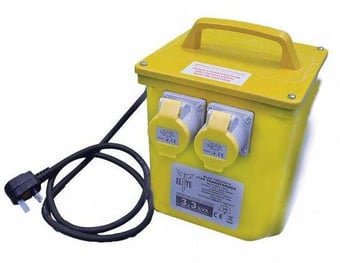 Picture of Elite 3.3 KVA STEP DOWN Site Yellow Transformer - From 240v Mains Electricity to110v - 2x16A Outlets - [HC-T3KVA2X16]