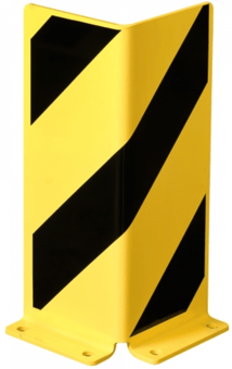 Picture of BLACK BULL Pallet Rack End Frame Protectors - Right-Angle Profile - 400mmH - 6mm Gauge - Yellow/Black - [MV-197.13.182] - (LP)