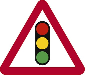 Picture of Spectrum 750mm Tri. Temporary Sign & Frame - Traffic Lights - [SCXO-CI-13140]