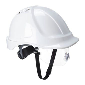 picture of Portwest - PW55 Endurance Visor White Safety Helmet - Anti - Scratch Coating - Anti-Fog Coating - [PW-PW55WHR]