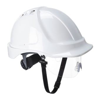 Picture of Portwest - PW55 Endurance Visor White Safety Helmet - Anti - Scratch Coating - Anti-Fog Coating - [PW-PW55WHR]