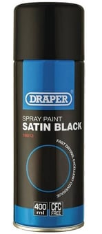 picture of Draper 400ml Black Satin Spray Paint - [DO-18013]